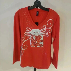 NWT Berek Christmas Present Top